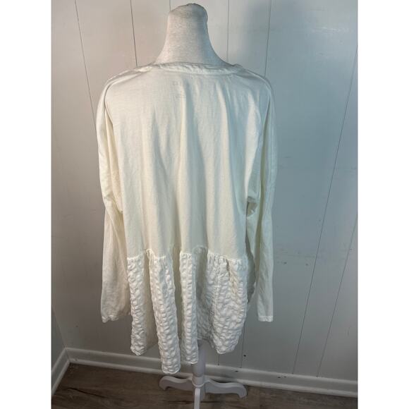 Pilcro from Anthropologie Long Sleeve Babydoll Top in White Size XL - Picture 7 of 10